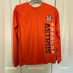 Genuine Merchandise Orange Houston Astros Boys Long Sleeve Tee